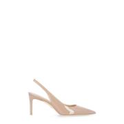 Roze Leren Slingback Stiletto Hak Stuart Weitzman , Pink , Dames