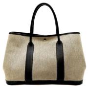 Pre-owned Fabric totes Hermès Vintage , Beige , Dames