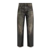 Vintage-effect jeans R13 , Black , Dames