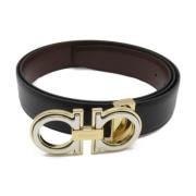 Pre-owned Fabric belts Salvatore Ferragamo Pre-owned , Black , Dames