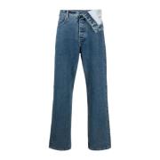 Straight Jeans Y/Project , Blue , Heren