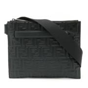 Pre-owned Leather shoulder-bags Fendi Vintage , Black , Dames