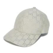 Pre-owned Fabric hats Gucci Vintage , White , Dames