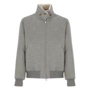 Kasjmierjas Hoge Hals Rits Sluiting Brunello Cucinelli , Gray , Heren