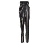 Asymmetrische gedrapeerde satijnen broek Balmain , Multicolor , Dames