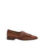 Zwarte kalfsleren Deia gespschoenen Lottusse , Brown , Dames