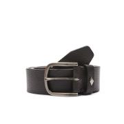 Gesp Riem Kalfsleer Mokka Lottusse , Brown , Heren