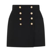 Zwarte Zijden Mini Rok Gucci , Black , Dames