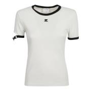 T-Shirts Courrèges , White , Dames