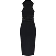 Hoge hals Jurk Collectie Alaïa , Black , Dames