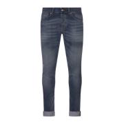 Blauwe Skinny Jeans met Lage Taille Dondup , Blue , Heren