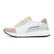 Platform Leren Sneakers - Wit Cesare Gaspari , Multicolor , Dames