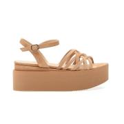 Beige Sleehak Sandalen Ss24 Paloma Barceló , Beige , Dames