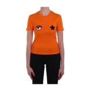 T-Shirts Chiara Ferragni Collection , Orange , Dames