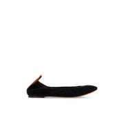 Suede ballerina Lanvin , Black , Dames