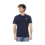 Blauw Katoenen Poloshirt met Logo Invicta , Blue , Heren