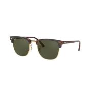 Clubmaster 3016 Tortoise Zonnebril met Groene Lenzen Ray-Ban , Green ,...