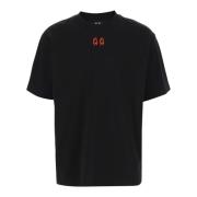 Katoenen T-shirt met Logo Print 44 Label Group , Black , Heren