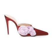 Rode Bloemen Muiltjes Hooggehakte Sandalen Magda Butrym , Red , Dames