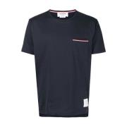 RWB Zak T-shirt Jersey Katoen Navy Thom Browne , Blue , Heren