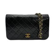 Pre-owned Leather shoulder-bags Chanel Vintage , Black , Dames