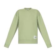 Sweatshirt met logo Jil Sander , Green , Dames