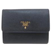 Pre-owned Leather wallets Prada Vintage , Black , Dames