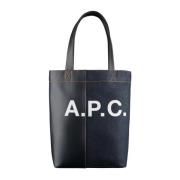 Blauwe Denim Tote Tas Unisex A.p.c. , Blue , Unisex