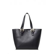 Stijlvolle Shopper Tas met Pochette Versace , Black , Dames