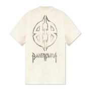 Bedrukt T-shirt Balenciaga , Beige , Heren