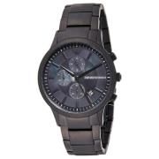 Zwarte herenhorloge van roestvrij staal Emporio Armani , Black , Heren