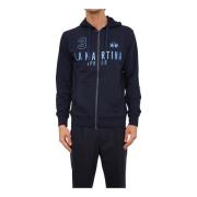 Diagon Blauwe Full Zip Sweatshirt La Martina , Blue , Heren