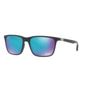 Groen-Blauw Peek Zonnebril Ray-Ban , Black , Heren