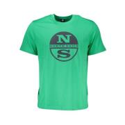 Bedrukt Logo T-shirt North Sails , Green , Heren