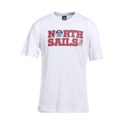 Elegant Logo T-shirt North Sails , White , Heren