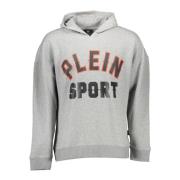 Grijze Katoenen Sweater met Capuchon en Print Plein Sport , Gray , Her...