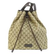 Pre-owned Canvas gucci-bags Gucci Vintage , Beige , Dames