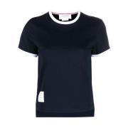 Blauwe T-shirts en Polos met Handtekening 4-Bar Thom Browne , Blue , D...