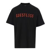 Katoen Crew Neck Logo Print T-Shirt 44 Label Group , Black , Heren