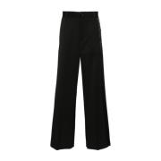 Zwarte Rechte Pijp Wollen Broek MM6 Maison Margiela , Black , Heren