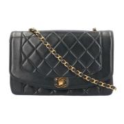 Pre-owned Leather shoulder-bags Chanel Vintage , Black , Dames