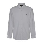 Witte Lange Mouw Sportoverhemd Polo Ralph Lauren , White , Heren