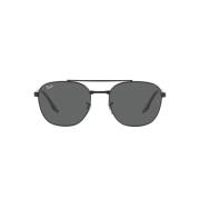 Metalen zonnebril in zwart met donkergrijze lenzen Ray-Ban , Black , U...