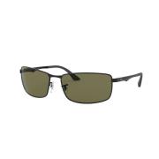 Rechthoekige Zonnebril Groen Gepolariseerd Model Ray-Ban , Black , Her...