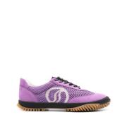 Paarse Mesh Sneakers S-Wave Logo Stella McCartney , Purple , Dames