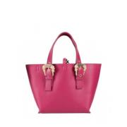 Shopper tas met stof Versace , Pink , Dames