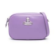 Paarse Faux Leren Schoudertas Vivienne Westwood , Purple , Dames