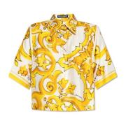 Shirt met 'Majolica' Print Dolce & Gabbana , Yellow , Dames