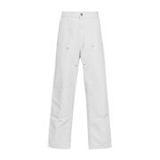 Grijze Canvas Straight Leg Broek Carhartt Wip , Gray , Heren