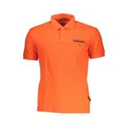 Roze Contrast Polo Shirt Napapijri , Orange , Heren